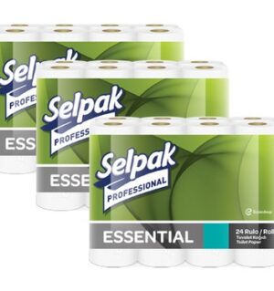 SELPAK PROFESSİONAL ESSENTİAL TUVALET KAĞIDI ESSENTIAL 24 RULO 72 Lİ KOLİ İÇİ 2 KAT