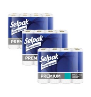 SELPAK PROFESSİONAL PREMİUM TUVALET KAĞIDI EV TİPİ RULO 24 LÜ 24 RULO KOLİ İÇİ 72 Lİ 72 RULO 3 KATLI